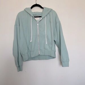 American Eagle Cropped Zip Up Hoodie